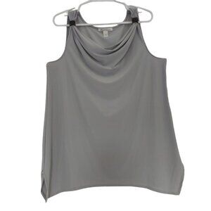 Kenneth Cole Women's Sleeveless Cowl Neck Top With Embellished Straps, Size L.